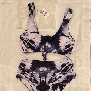 Zaful tie dye high waisted bikini